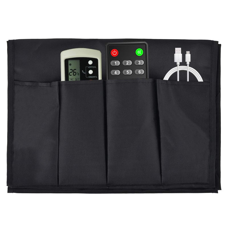 CM Sofa Armrest Organizer Couch Arm Chair Caddy Sofa Covers Remote Control Holder Magazine Notebook Storage Bag with 5 Pockets for Home Office Recliners Storage - Image 3